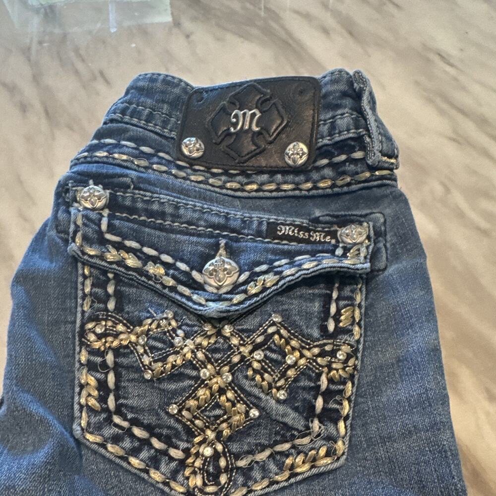 Miss Me Women's Blue Jean Signature Rise Bootcut Size 27 0222 - Picture 4 of 10